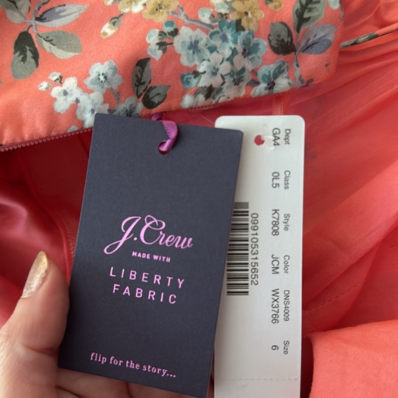 NWT J Crew x Liberty Josephine Floral Midi Dress with Ruffle Hem - Picture 7 of 10